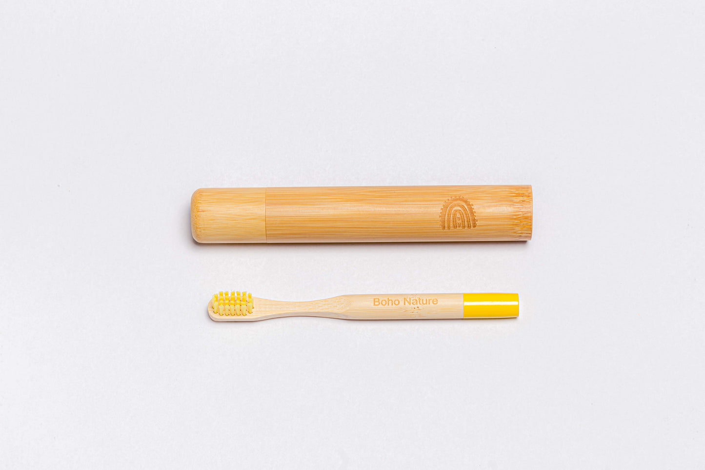 Kids Bamboo Toothbrush + Case Set